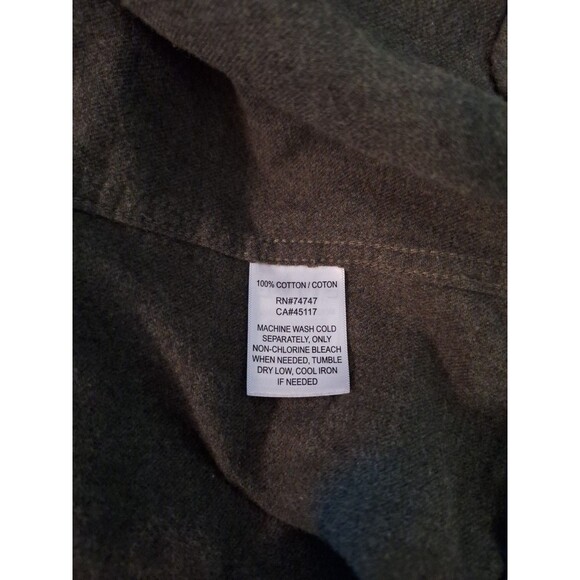 Red Head Shirt Men's XLarge Green Heavy Cotton Long Sleeve Button - Picture 9 of 11